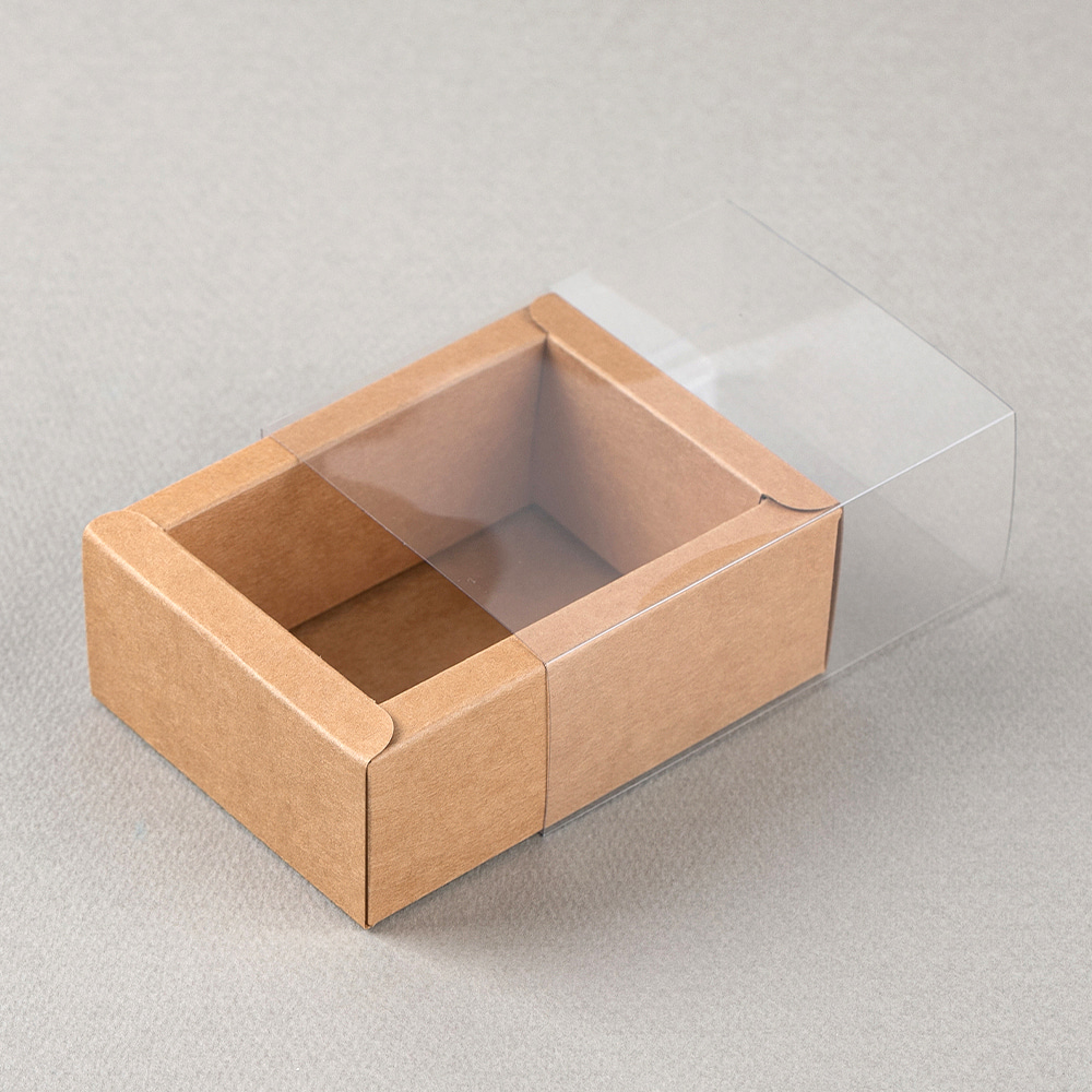 S0 투명 PVC 슬라이드상자 블랙 8x8x3 서랍형 슬리브 박스 - 상세 이미지 3