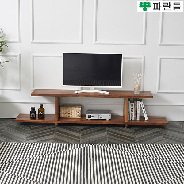 파란들가구 30T 멀바우원목 1450 TV거실장 A형 원목거실장 - 상세 이미지 2