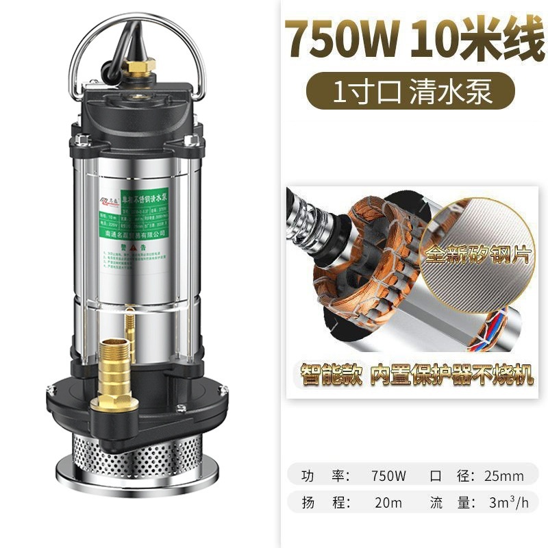 1마력 수중펌프 농업용 오수 지하수 가뭄 관리 집수정 제트 1인치1100W15m+라인정수펌프 이미지 8