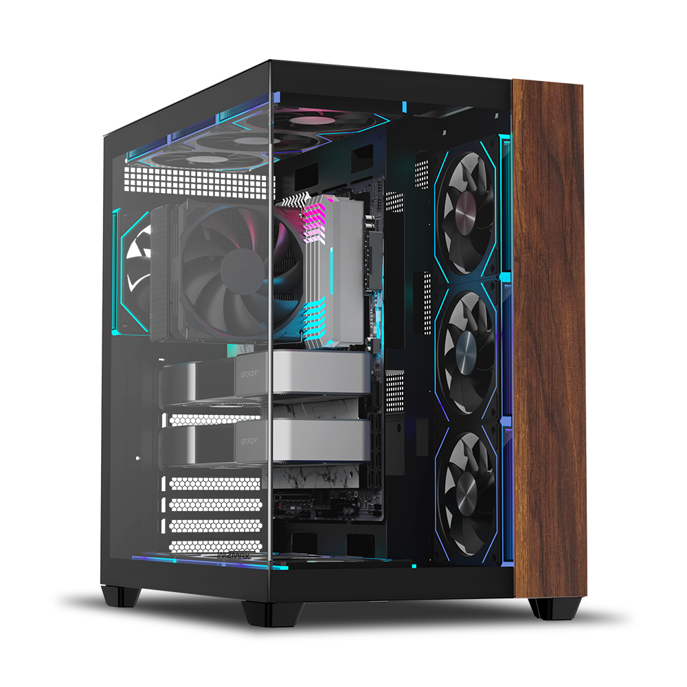 마이크로닉스 WIZMAX 우드리안 MAX ATX PC 케이스 - 상품 이미지