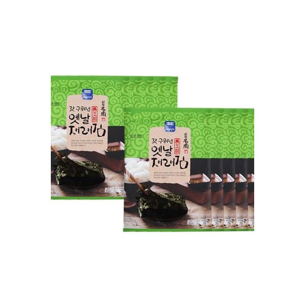 (15gX10봉) 갓구워낸옛날재래김(무조미) (박스없이)/무조미김/곱창구운김/재래생김/구은김/곱창생김 : e인마트