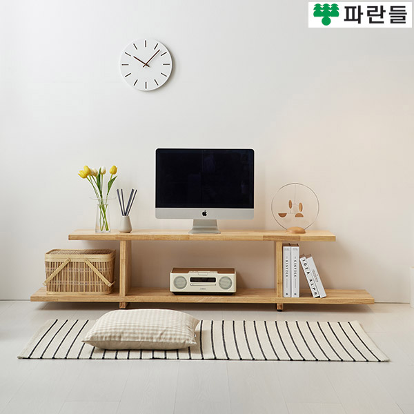 파란들가구 30T 고무나무원목 1800 TV거실장 A형 원목거실장