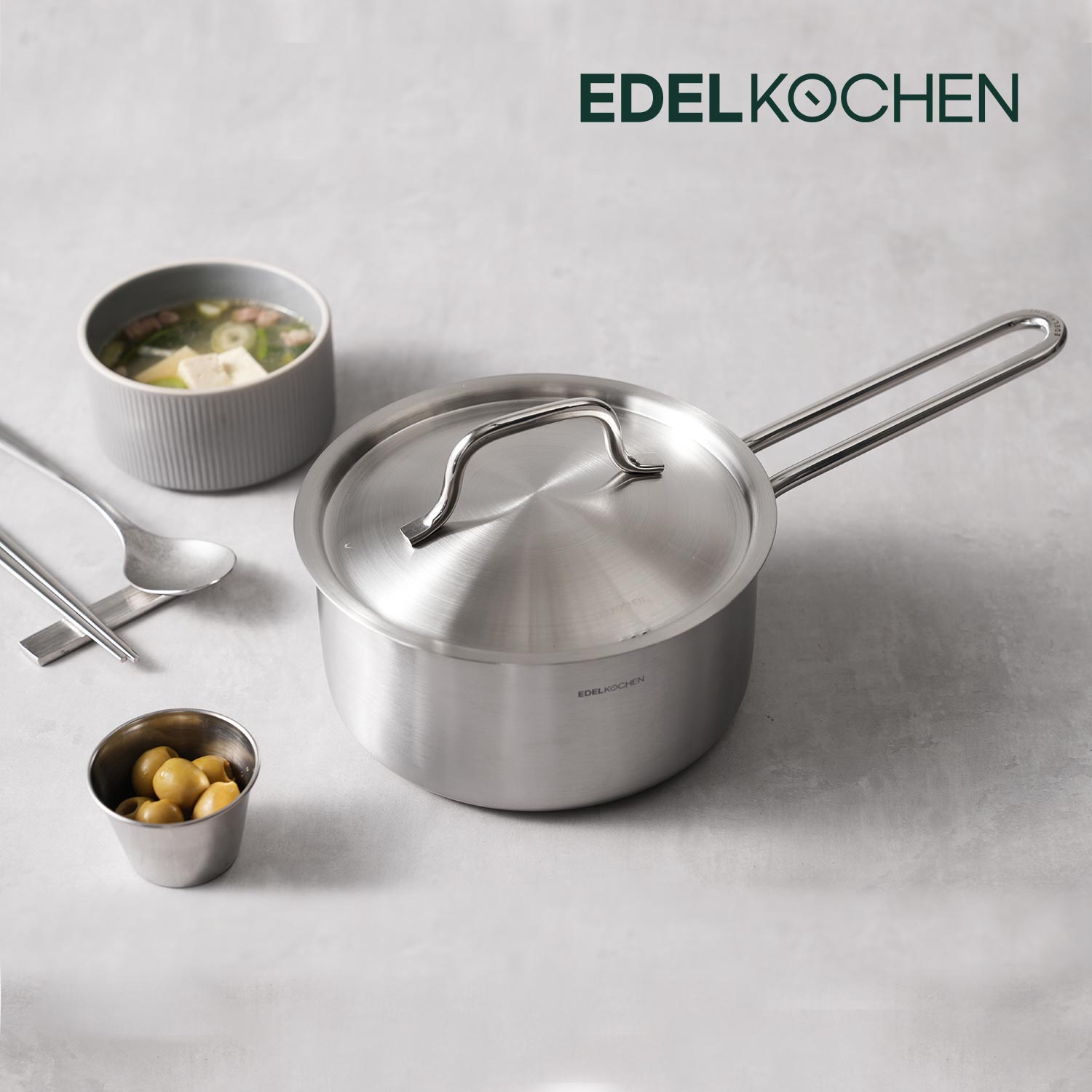 에델코첸 올데이 통3중 스텐 편수냄비 16cm