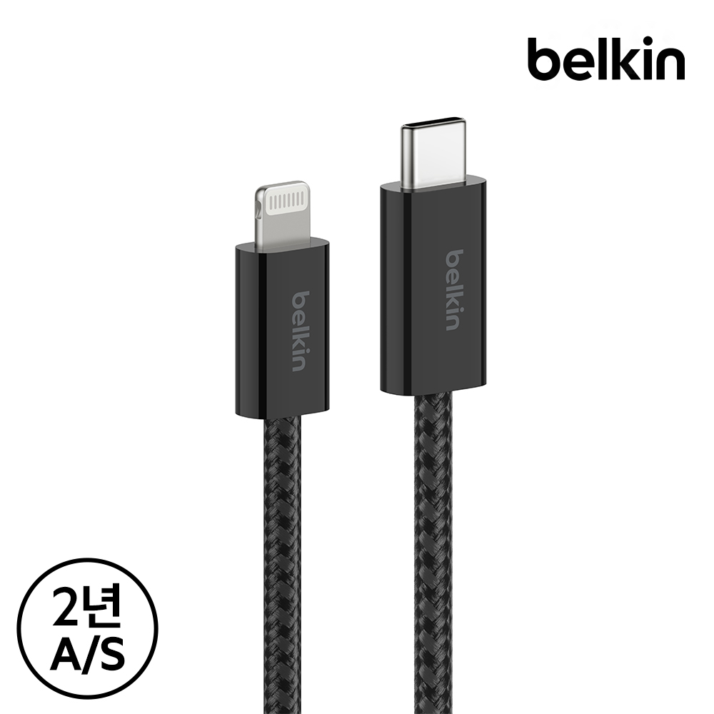 벨킨 브레이디드 C to 라이트닝 아이폰 충전 케이블 1.5M CAA017qc 아이폰14 13 12 에어팟