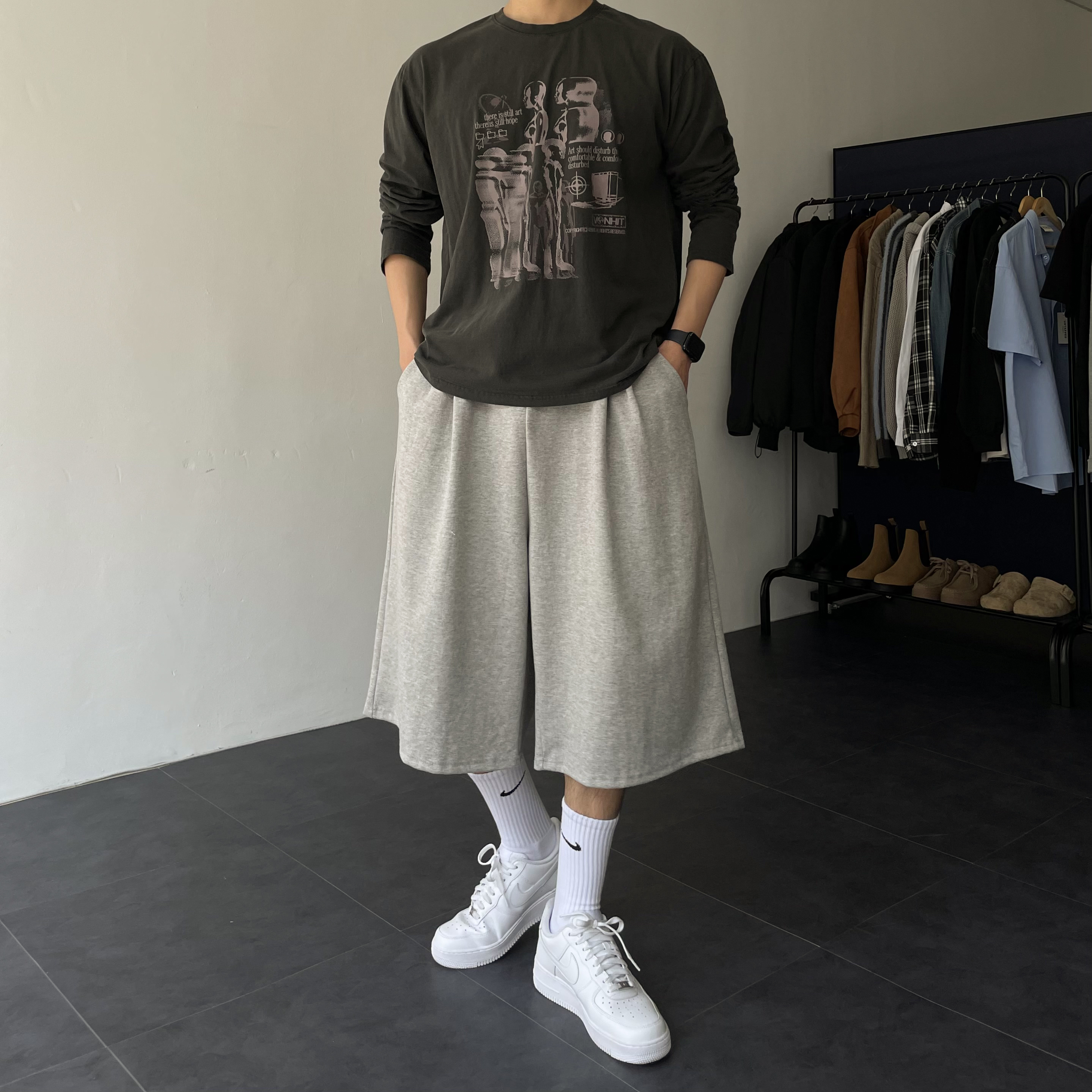 남자버뮤다팬츠 남자7부반바지 벌룬팬츠 - 상세 이미지 2