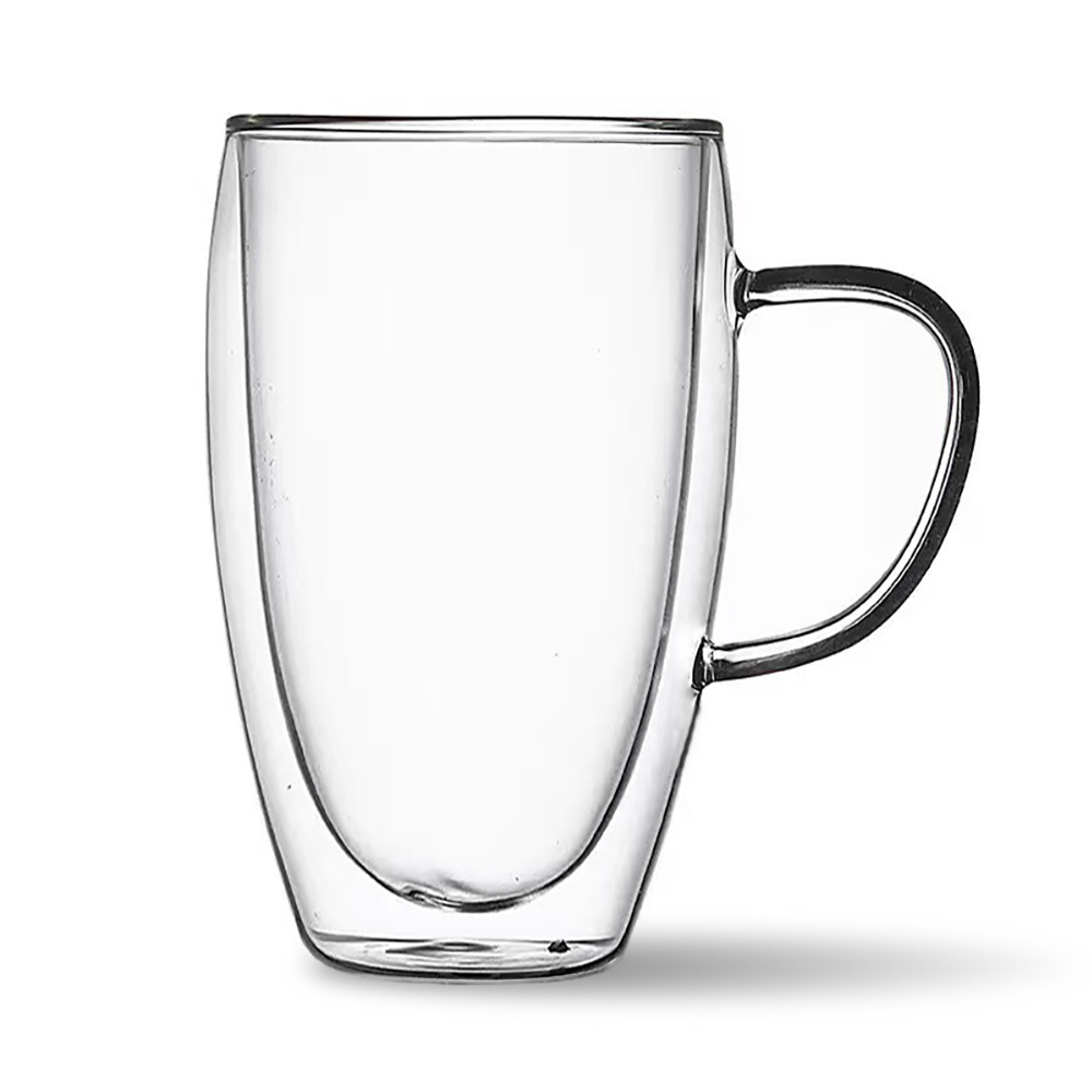 칼딘 홈카페 커피잔 더블월글라스 이중 내열 유리컵 머그컵 DGC-01 450ml, 1개