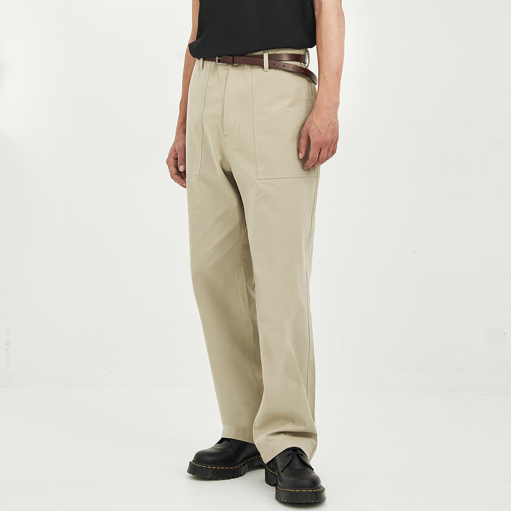 베이직 세미와이드핏 아웃포켓 치노 바지 LXPT2101 - 상세 이미지 2
