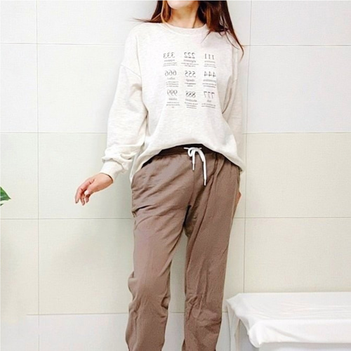 (국산면원단/국내자체생산) T1003 넘버 숫자 티셔츠 20대30대여성의류 - 상세 이미지 3