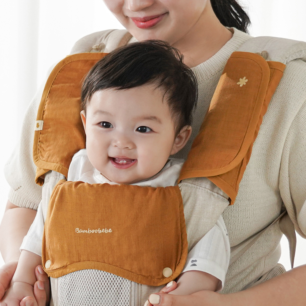 [밤부베베] 정글숲 아기띠 침받이(올인원 세트)