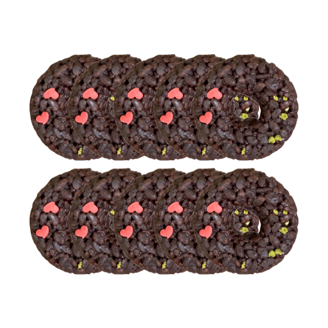 옐레크 크런치 비타민 도넛 링 초코 쿠키 200g x 10개입 답례품 카페 디저트 : 옐레크