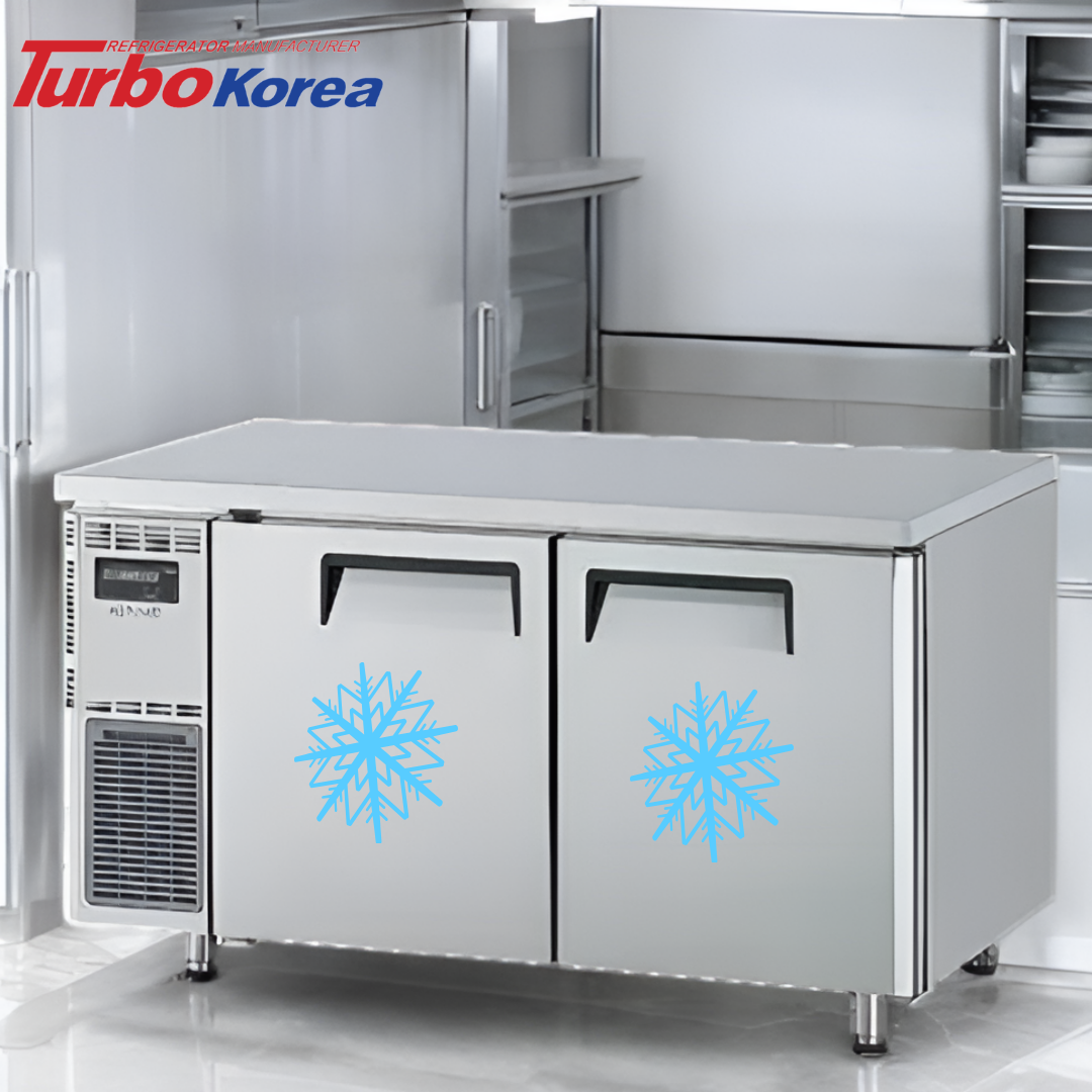 테이블냉동고1500 카페 업소용 간냉식 성에안생기는 식당 영업용 상업용 터보 KUF15-2 - 메인 이미지