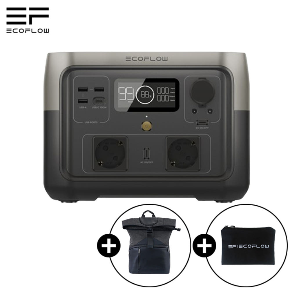 에코플로우 리버 2 맥스 인산철 배터리 캠핑 차박 장박 파워뱅크 올인원 AC 220V