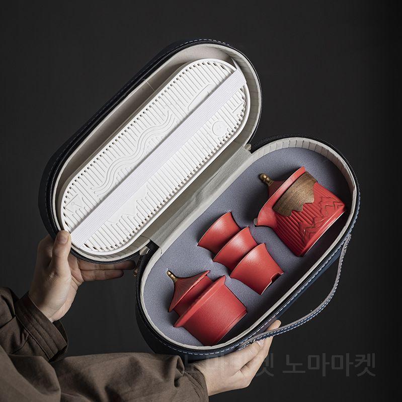 전통다기세트 중국 자금성 모양 찻잔세트 선물용 A 블랙 기본패키지