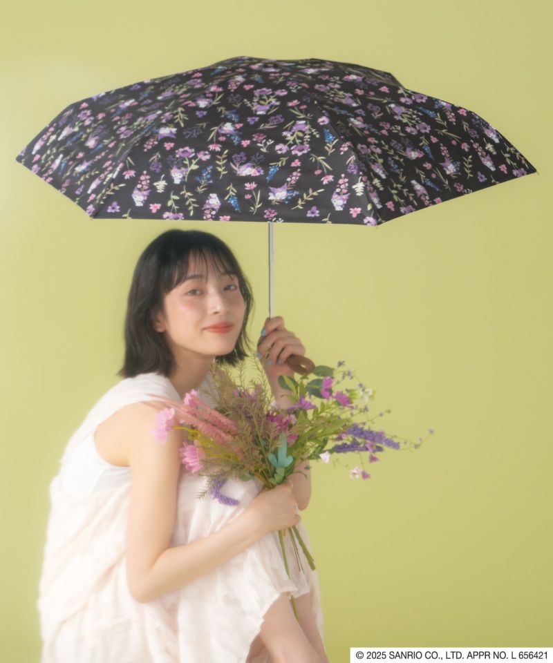 WPC X 산리오 양산 캐릭터 차광 수채화 플라워 우산 겸용 미니 접이식 봄 여름 자외선 휴대용 801-sa24-102 이미지 7