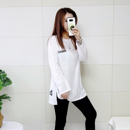(국산면원단/국내자체생산) T1026 메르시 긴팔 박스 티셔츠 20대30대여성의류 - 상세 이미지 3