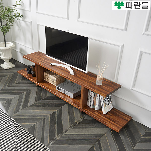 파란들가구 30T 멀바우원목 1050 TV거실장 A형 원목거실장 - 상세 이미지 2