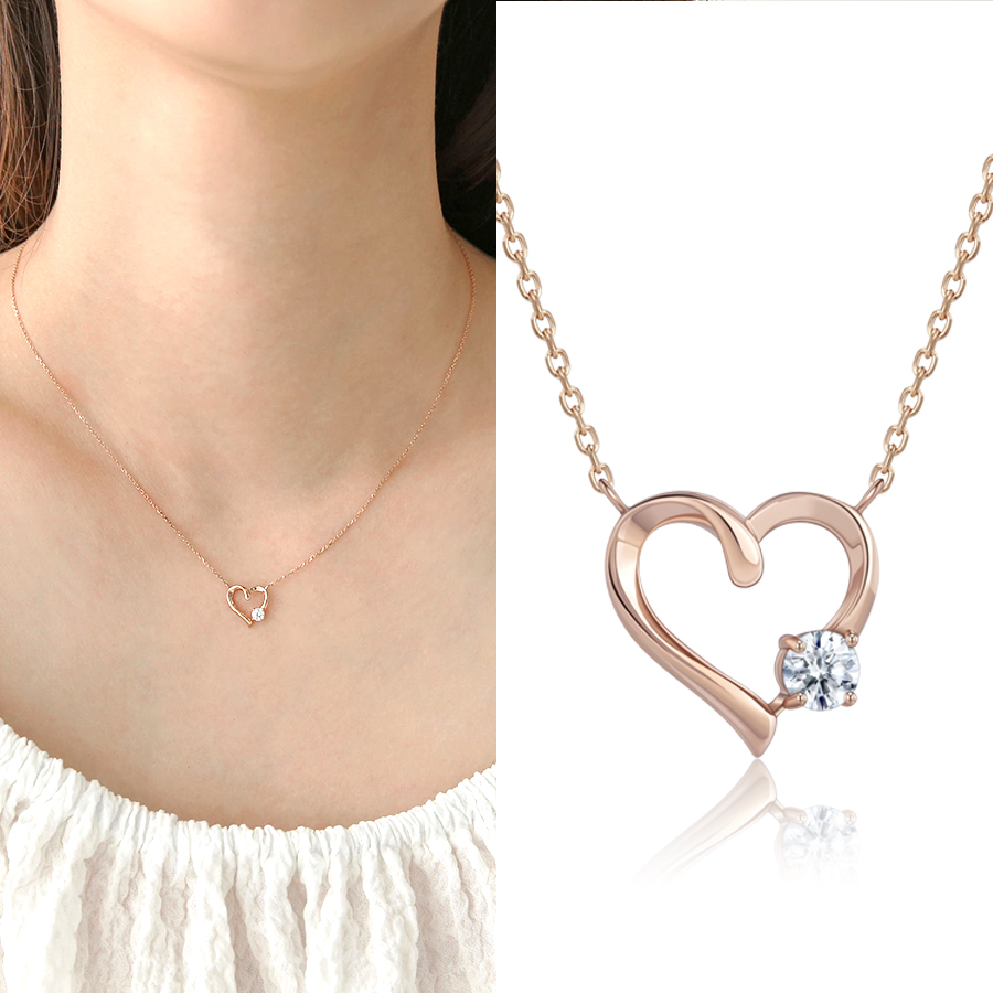 [슈퍼특가] 14k 러빙유 심플 하트 목걸이