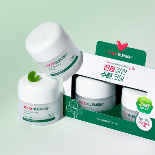 [슈퍼적립]닥터지 레드 블레미쉬 클리어 수딩 크림 50mL 듀오 기프트 세트