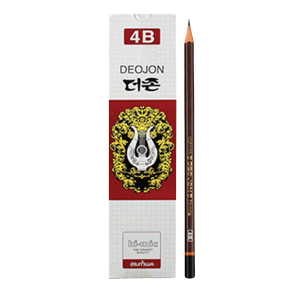 미술 그림 데생 크로키 연필 드로잉 스케치 그림용 12자루 한 타스 4B, 1개