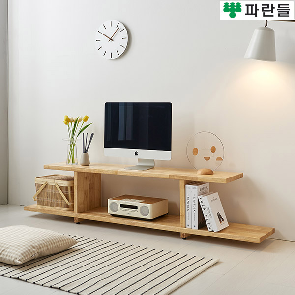 파란들가구 30T 고무나무원목 1800 TV거실장 A형 원목거실장