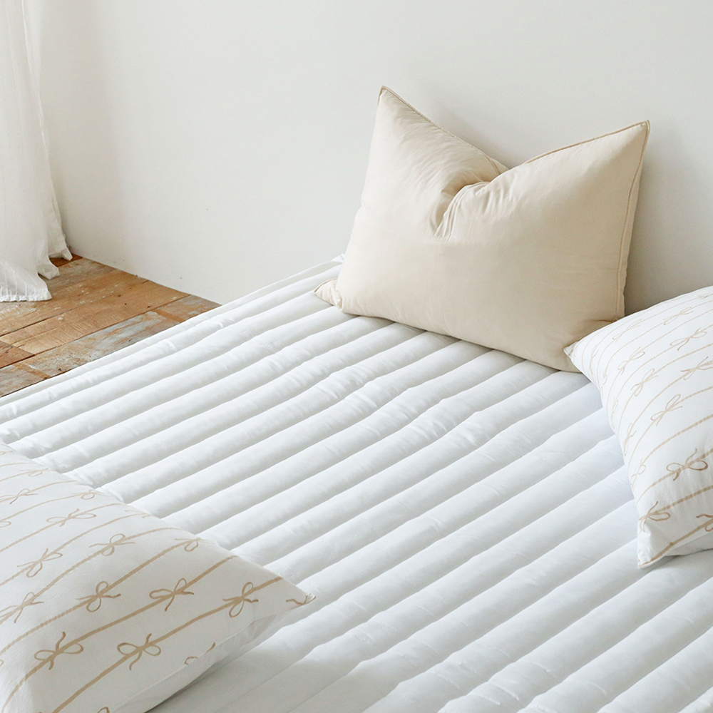 시원한 스탠다드 듀라론 냉감패드 고정밴드 미끄럼방지 항균 국산 여름 침대패드 Q