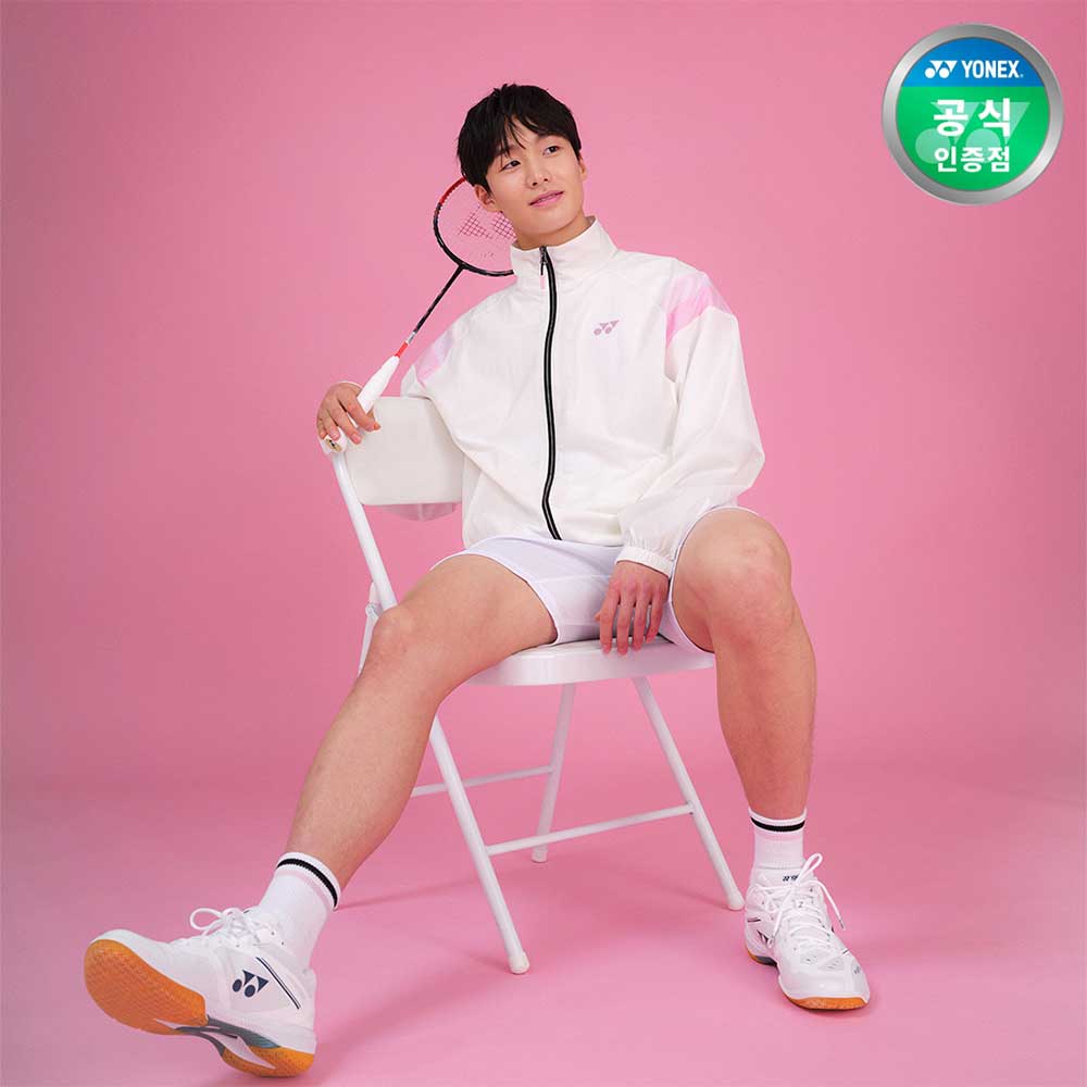 요넥스 252JJ003U 배드민턴 의류 자켓 벚꽃에디션 바람막이 남녀공용 화이트핑크 - 상세 이미지 2