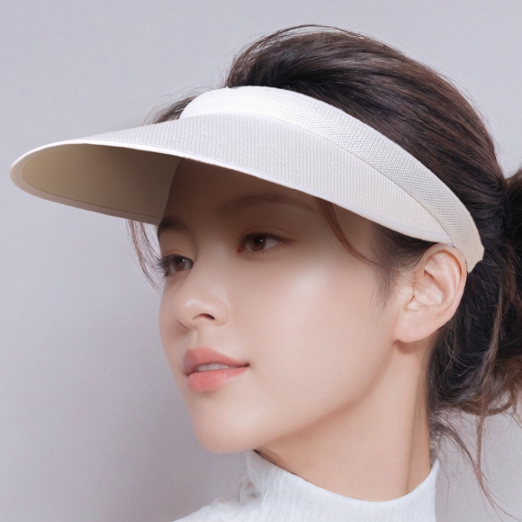 와이드 자외선차단 썬캡 여름 여성 밀짚 챙모자 WT