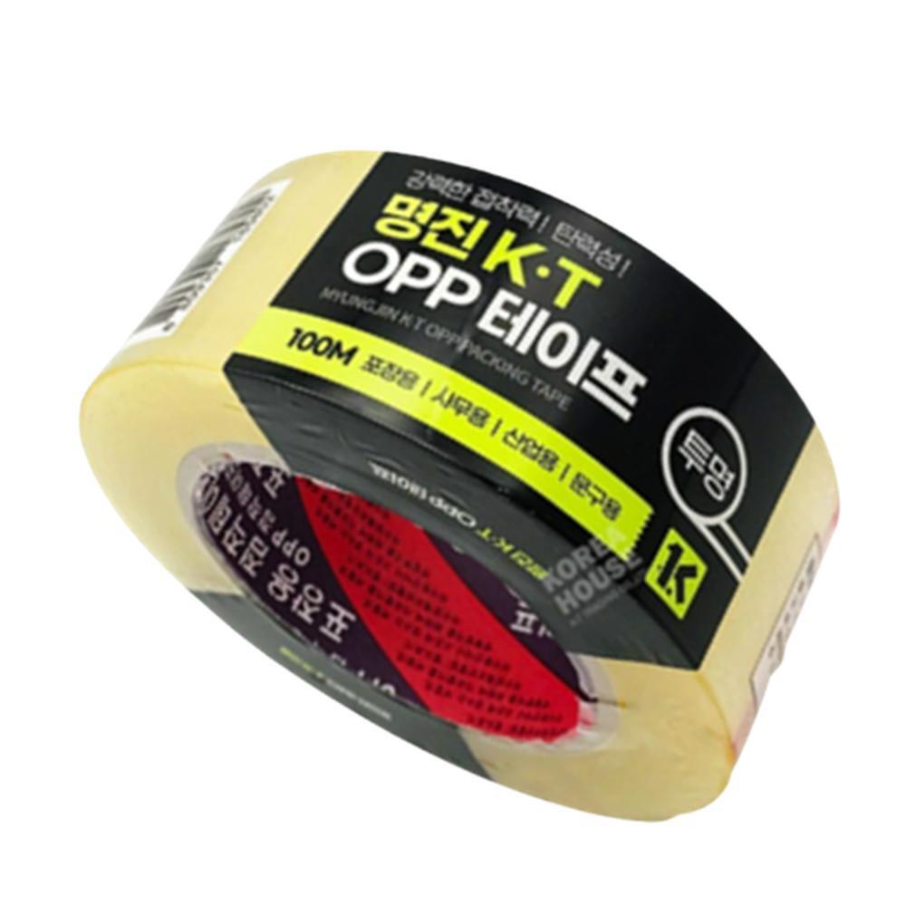 포장용 투명 박스테이프 48mm x 100M 크리스탈 클리어 패킹 테이프 OPP