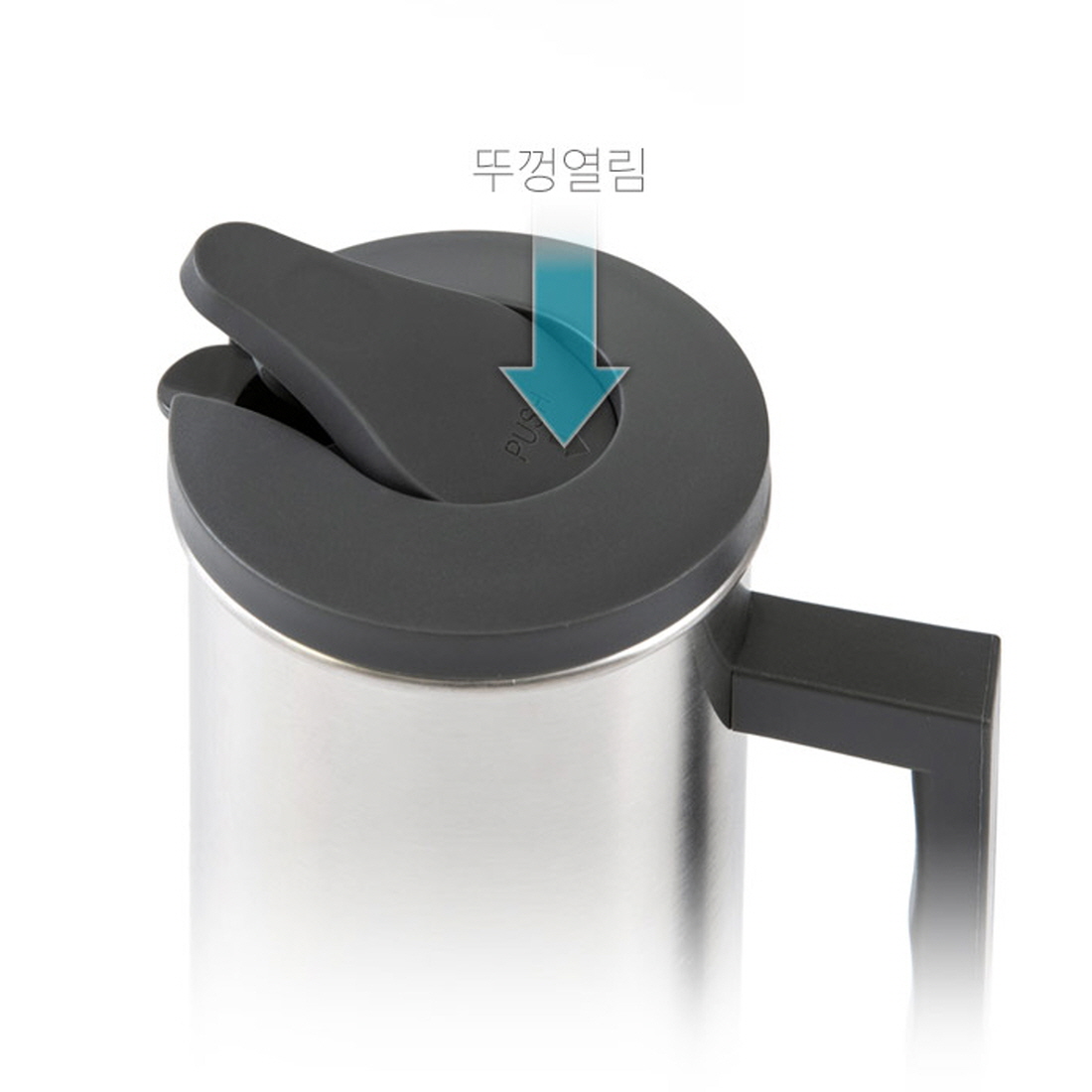 스텐물병 1+1 카페 식당 업소용 가정용 냉장고 올비아 손잡이 물병 1.6L 2P 세트 - 상세 이미지 3