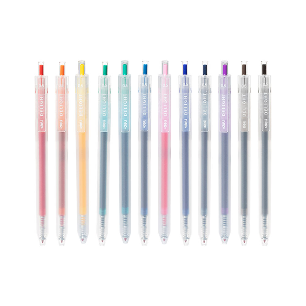 12칼라 편지지 다이어리 꾸미기 델라이트 중성 컬러 젤펜 다꾸 잉크펜 0.5mm 이미지 6