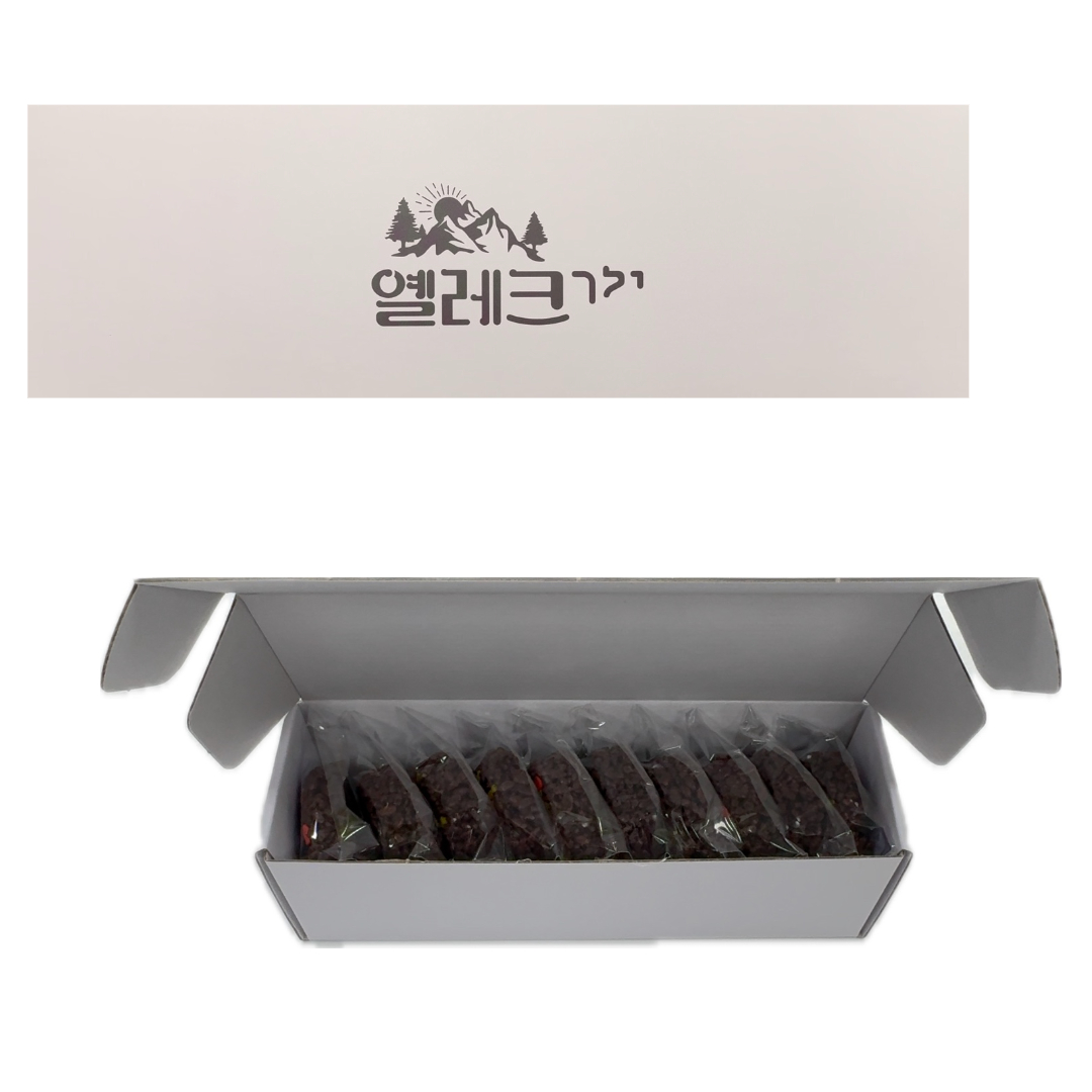 옐레크 크런치 비타민 도넛 링 초코 쿠키 200g x 10개입 답례품 카페 디저트 : 옐레크
