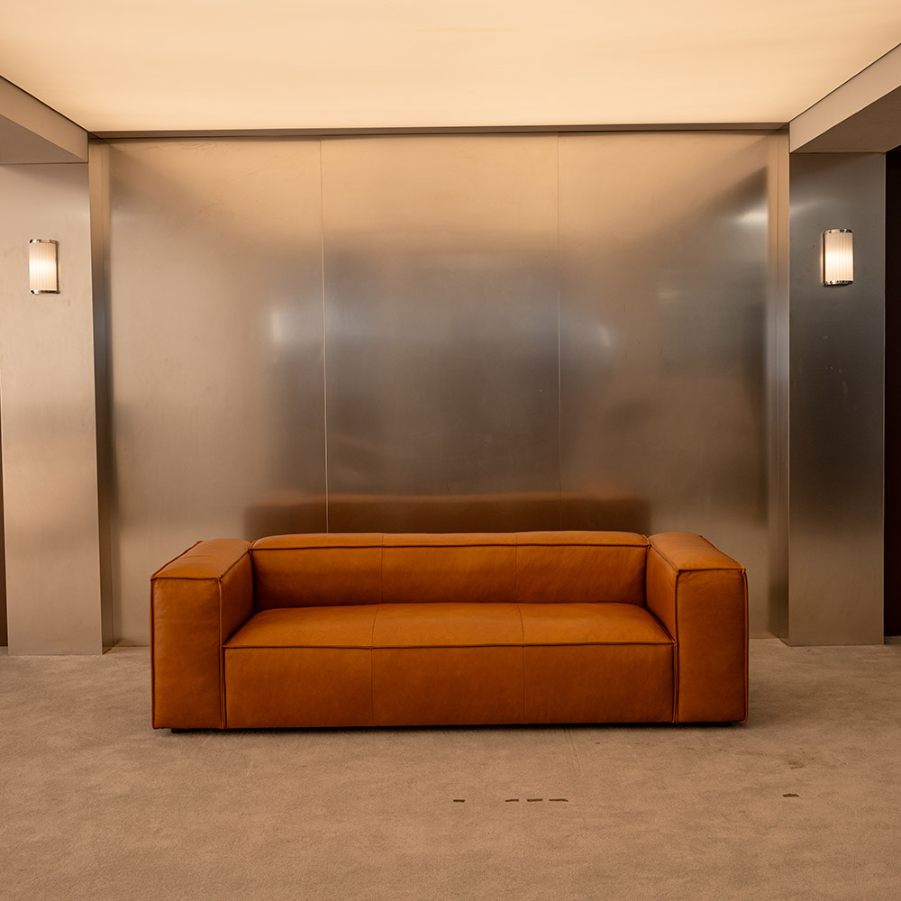 옐로우라이트 PH 28 이태리 내추럴 빈티지 모듈소파 천연면피 전체가죽