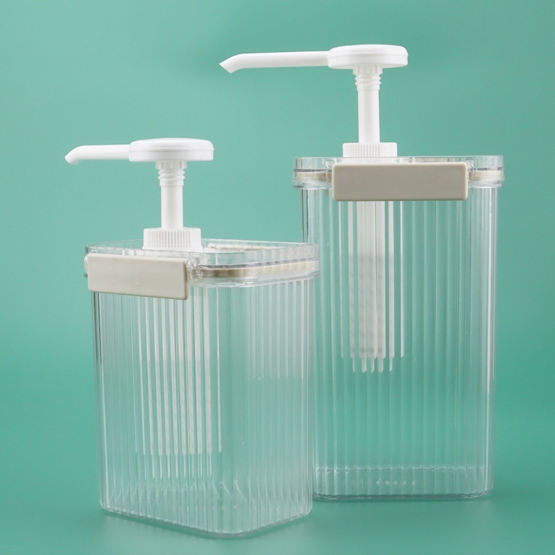소스디스펜서 카페 소분 오일병 뚜껑 양념통 펌핑기 회색 버클 1.5L 20ml 1개 - 상세 이미지 4