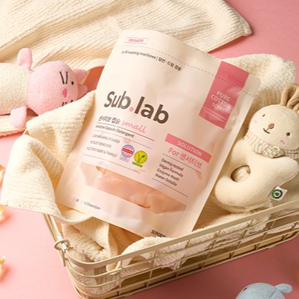 서브랩 센서티브 스몰 캡슐세제 50개입 500g, 퓨어코튼향, 1개 - 상세 이미지 4