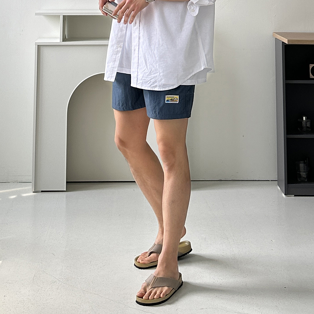 남자 반바지 빅사이즈 밴딩 비치 반바지 남자 숏팬츠 - 상품 이미지