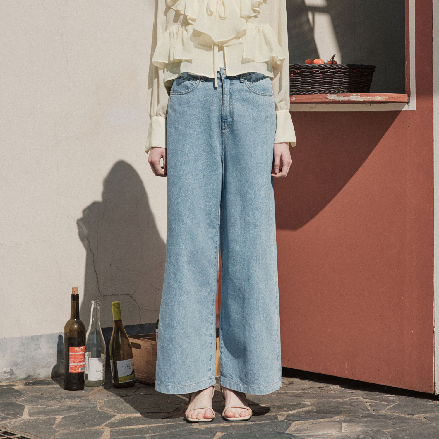 [제로스트릿][3컬러] 위시 와이드 데님 팬츠 WISH WIDE DENIM PANTS - 상세 이미지 3