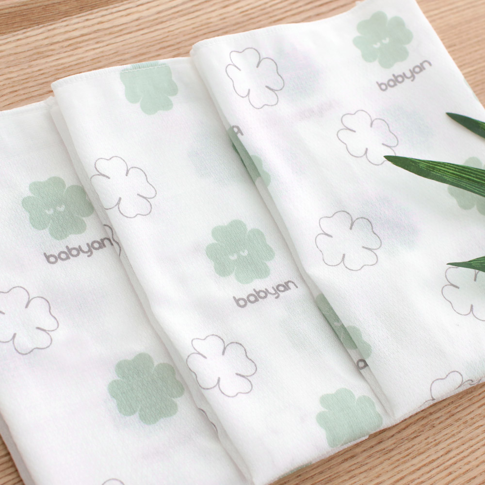 베이비앙 국내산 무형광 대나무 밤부 행복이 행키빕_손수건빕(똑딱이 손수건) 5장