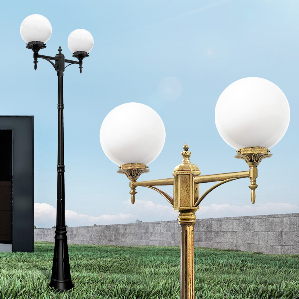 전기가로등 LED 야외조명 정원 마당 엔틱 가로등 PC글로브 조명등 기둥 1.4M 25호 - 상품 이미지