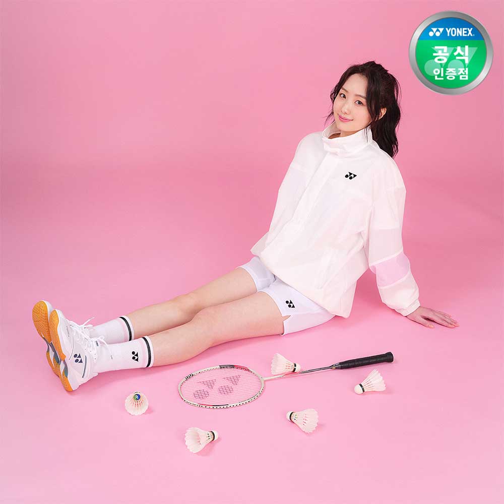 요넥스 252JJ002U 배드민턴 의류 자켓 벚꽃에디션 바람막이 남녀공용 화이트핑크 - 상세 이미지 2
