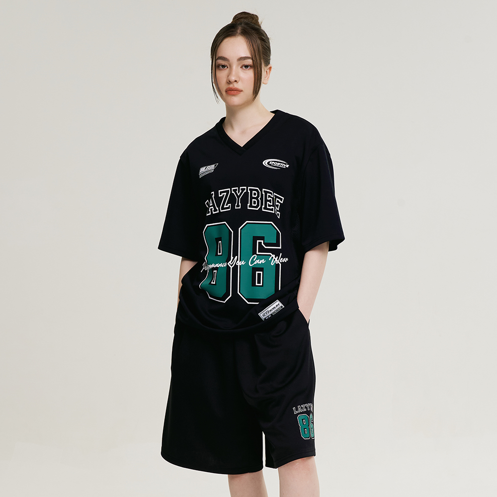 여성 남자 자이언트핏 져지 버뮤다 팬츠 반바지 운동복 짐웨어 헬스복 바지 3컬러 - 상세 이미지 4