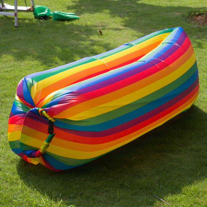 스포홀릭 캠핑 에어매트 에어베드 빈백 고급형 레인보우