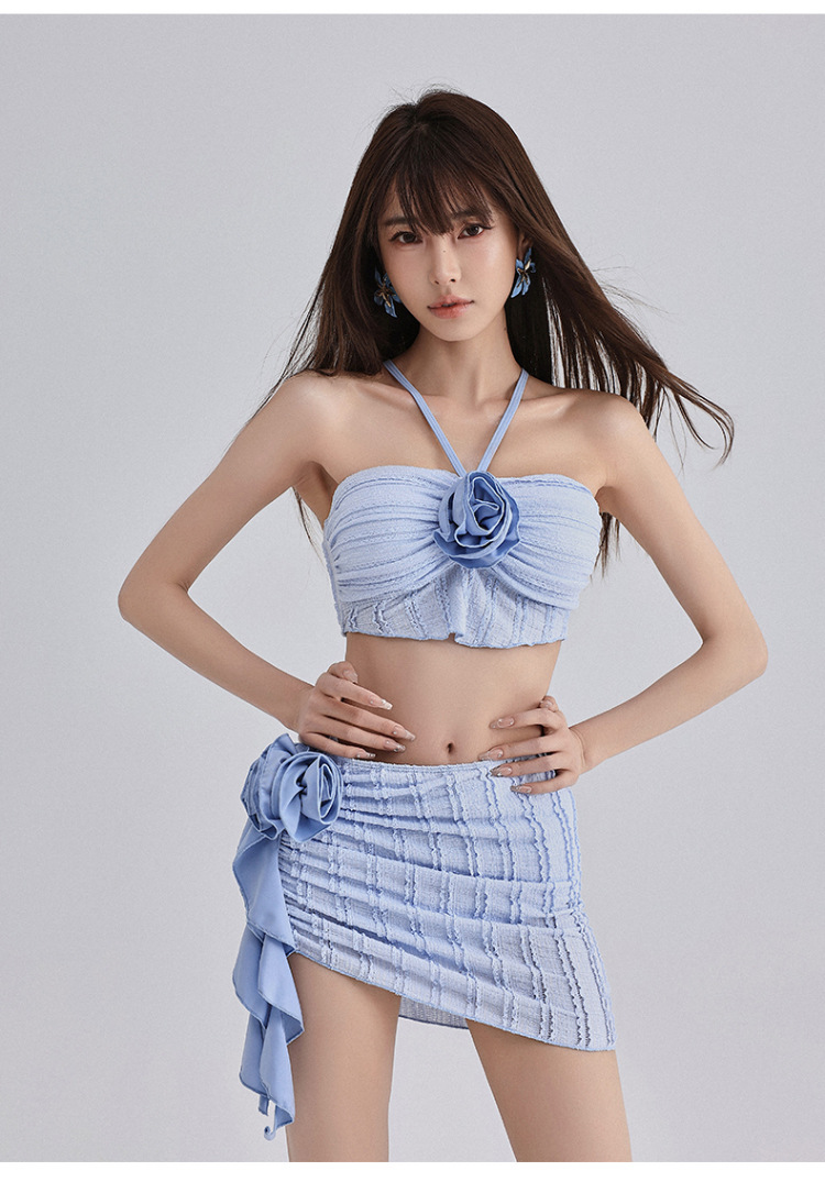 [2색]🏝️러블리 인싸템 3PCS 비키니 세트💖 슬림핏 & 군살 커버 효과 상세 이미지 19