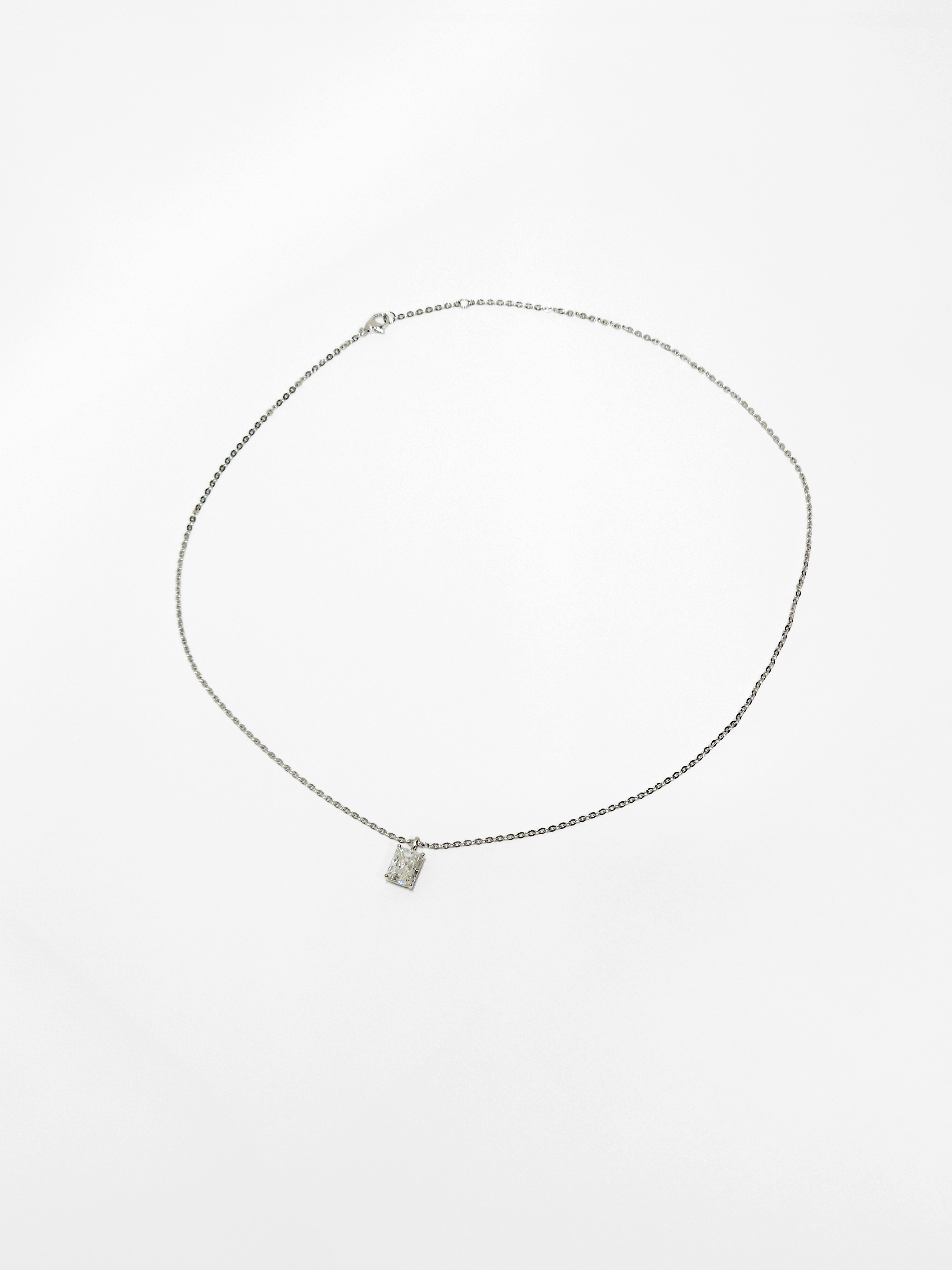 랩다이아 사각 펜던트 라디언트컷 목걸이 1캐럿 2캐럿 3캐럿 IGI D컬러 14k 18k 이미지 8