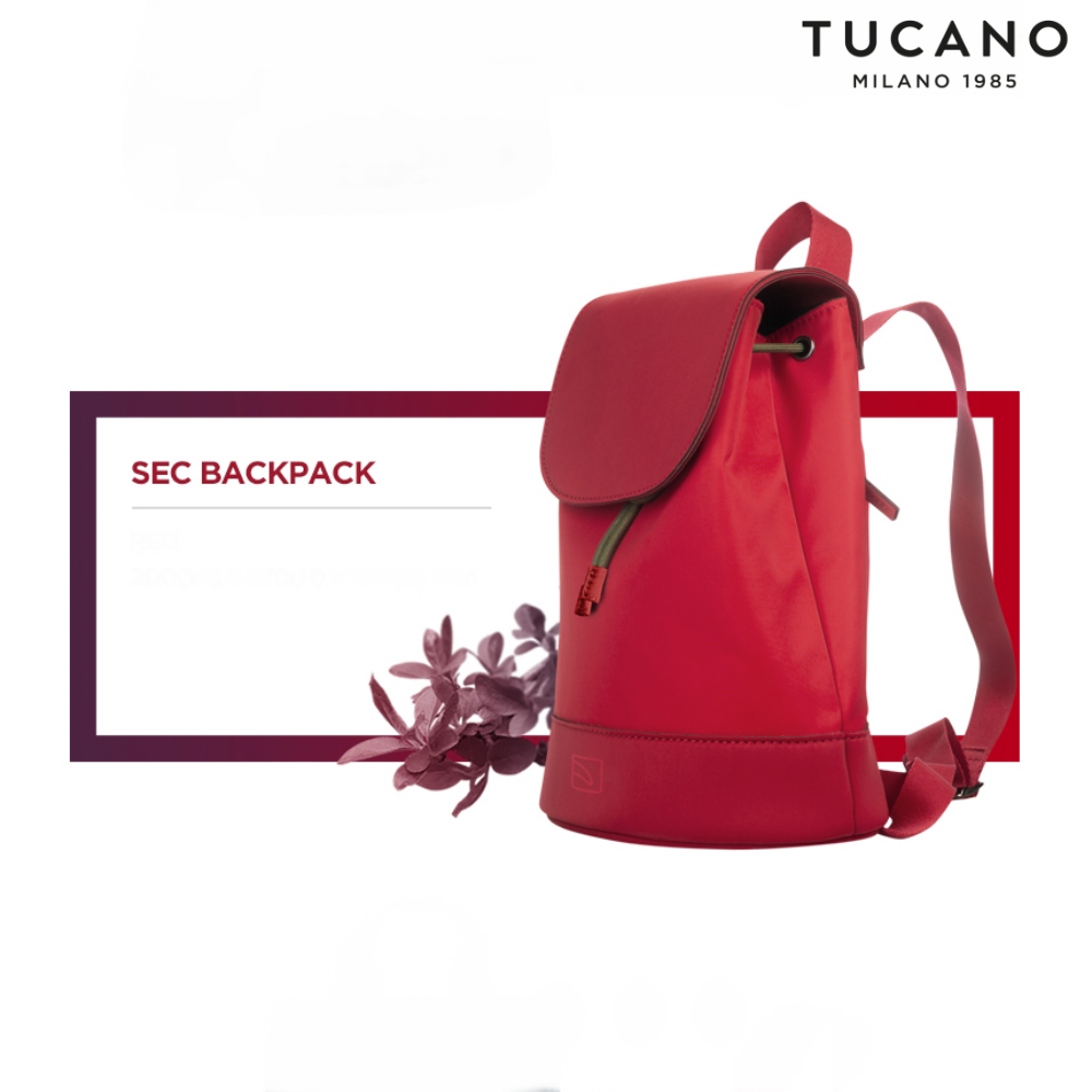 투카노 SEC 여자 학생 직장인 데일리 경량 백팩 레드
