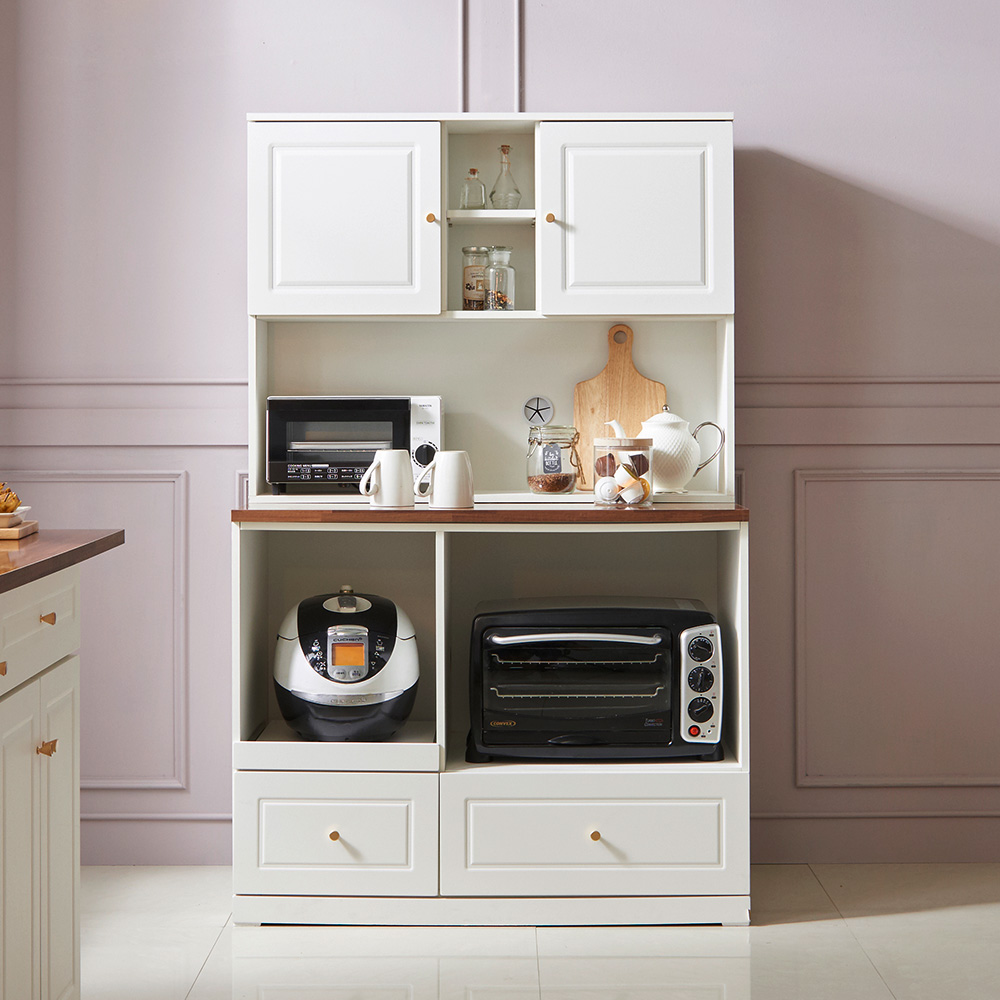 장인가구 다이닝 1000 주방수납장 상부수납장세트(광파렌지대형)