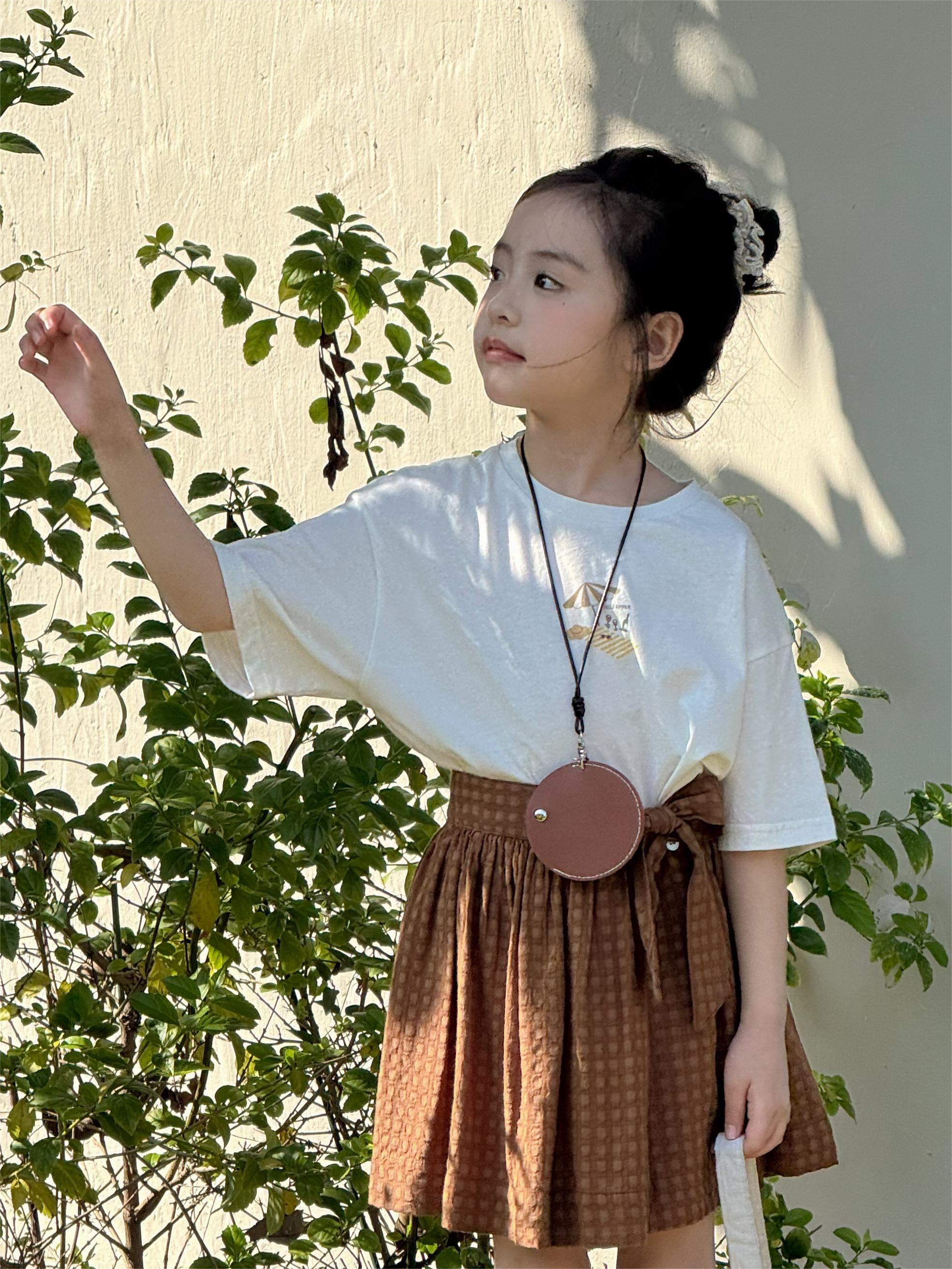 Irene's Closet HELLO SUMMER 프린트 순면 루즈핏 반팔 티셔츠 유아 주니어 여름 이미지 6