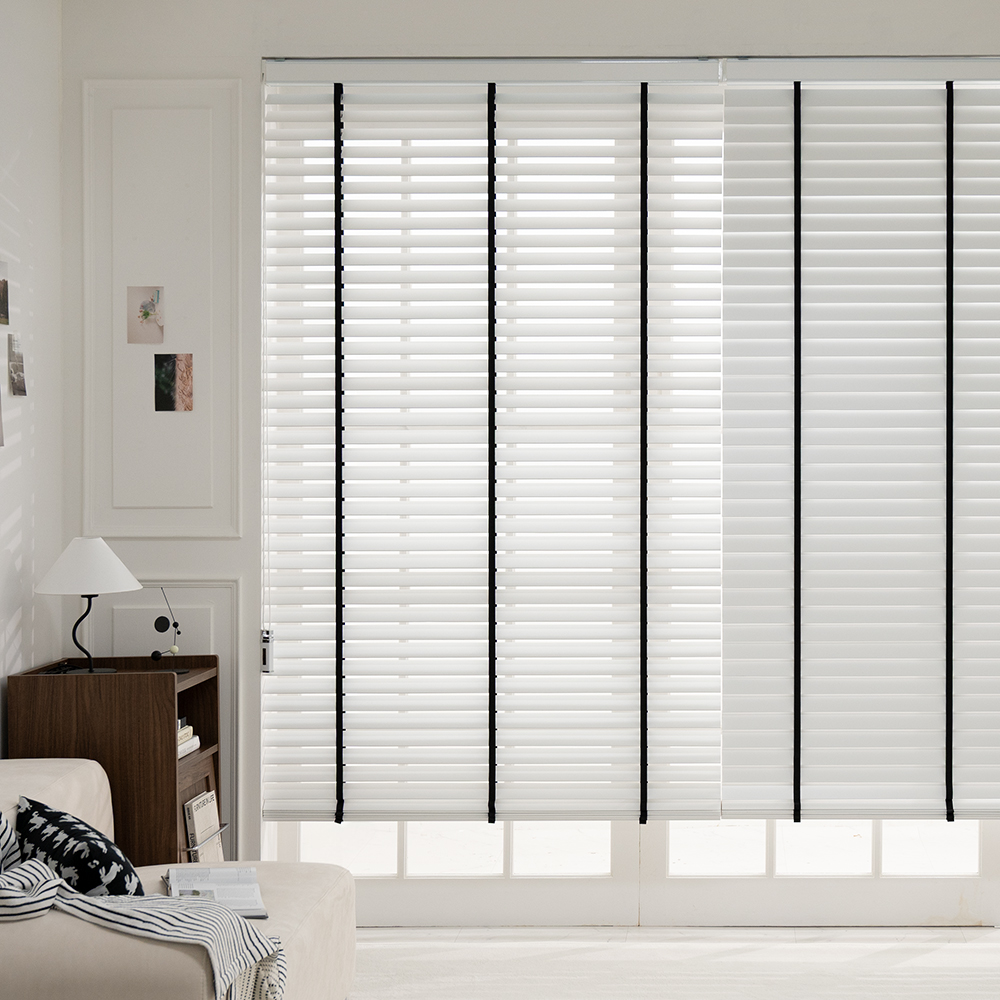 아라크네 블랙댕기 우드블라인드 밴드 리본 라인 오동 거실 안방 40x40