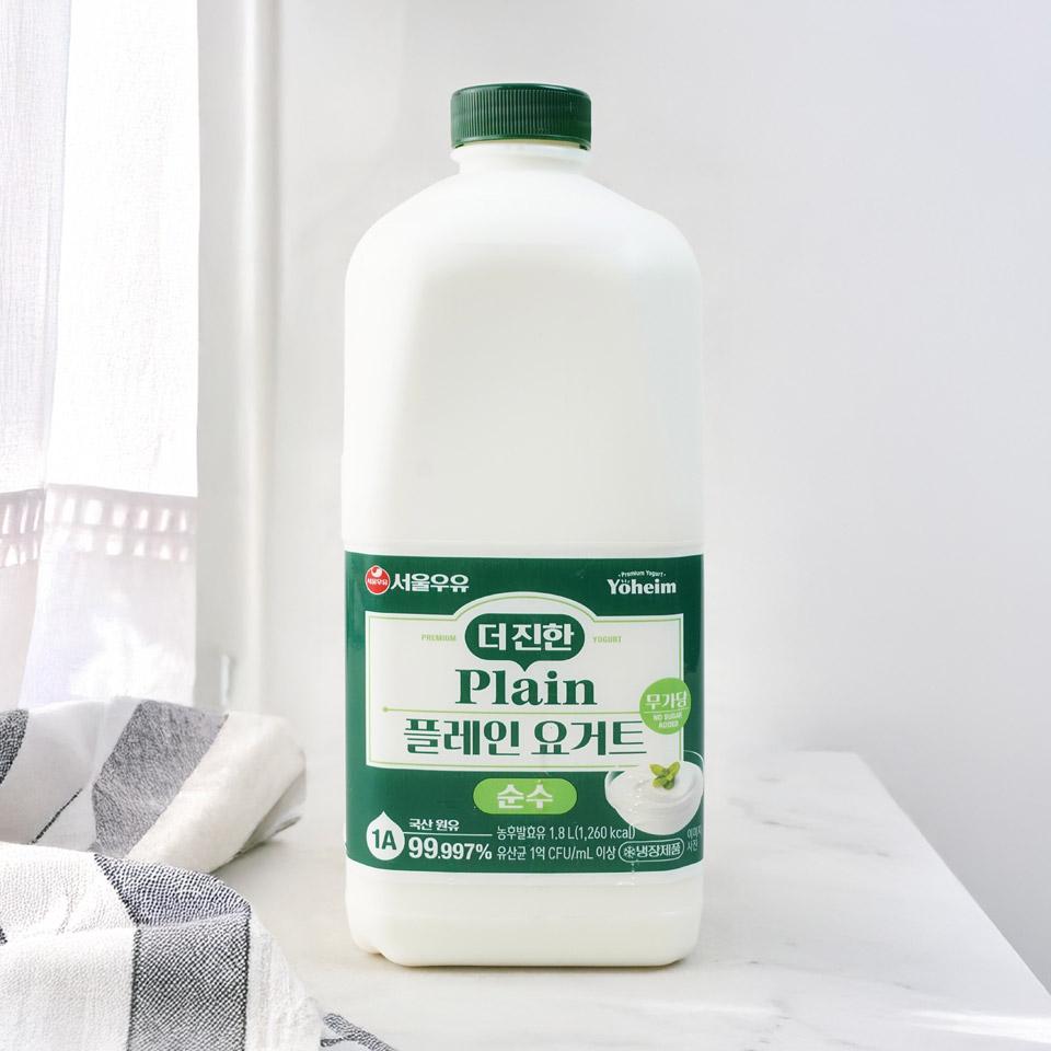 메가마트 서울우유 더 진한 순수 플레인 요거트 1.8L - 상품 이미지