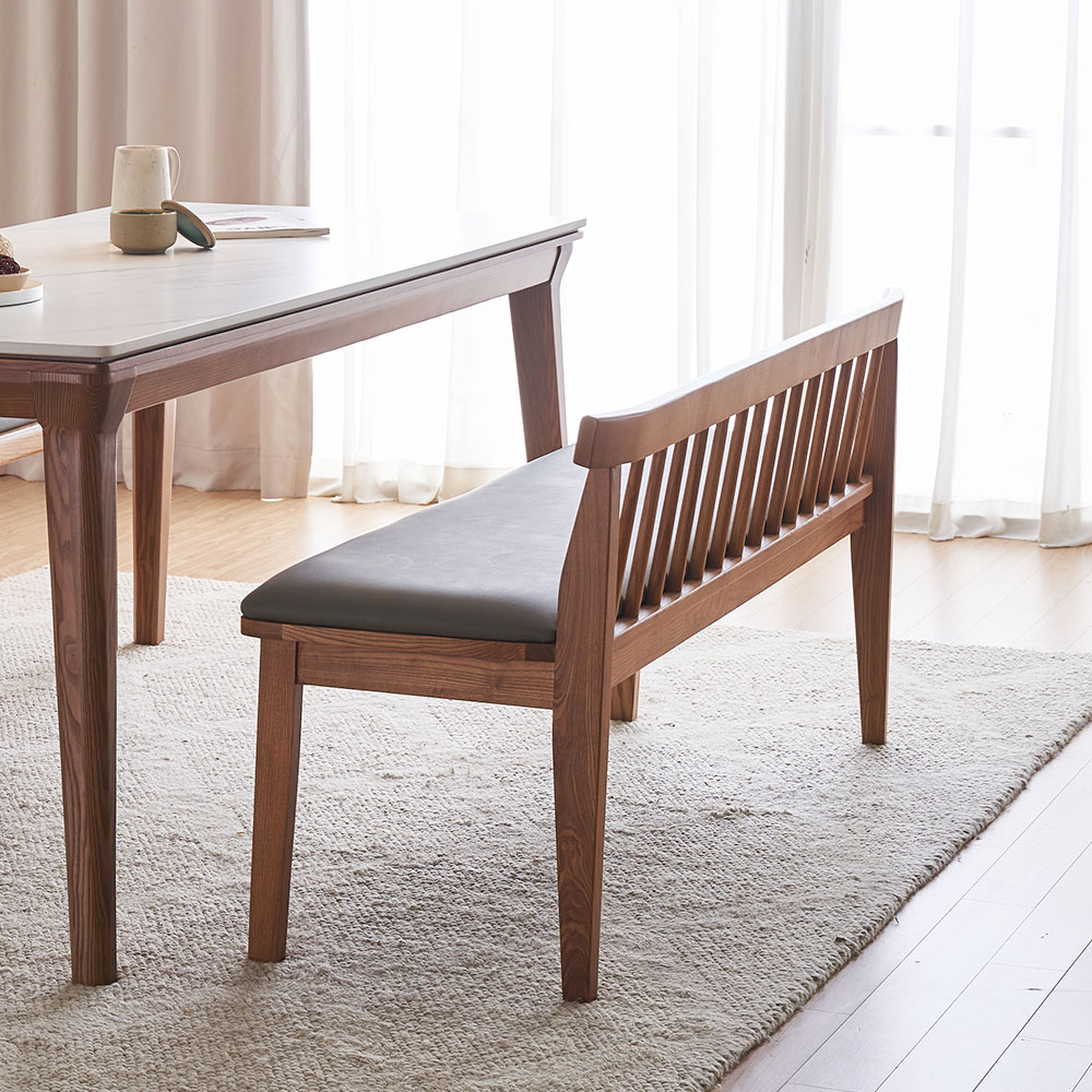 장인가구 바이송 애쉬 원목 3인 식탁 벤치 의자