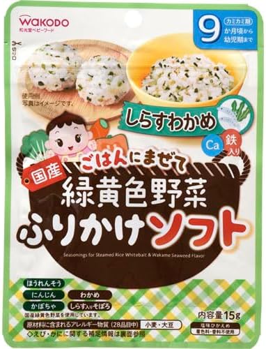 와코도 후리카케 녹황색 야채 뿌려 소프트 멸치 미역 15g